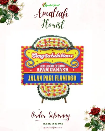 Bunga Papan Congratulation di Balai-balai